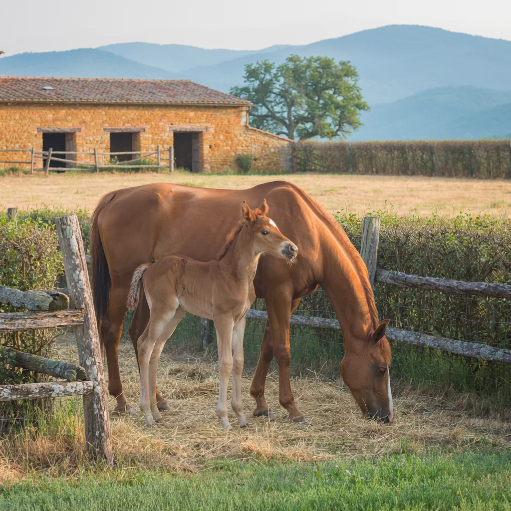 Élevage de chevaux, Éperon du Haut Forez, Saint-Nizier-de-Fornas